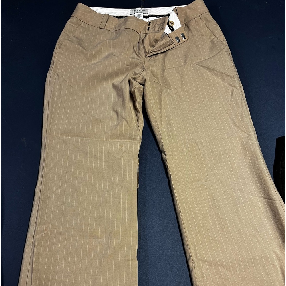 Women’s pants, light beige, ankle, flair